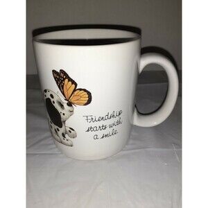 Current Inc. "Friendship Starts With A Smile" Dalmation & Butterfly Coffee Mug